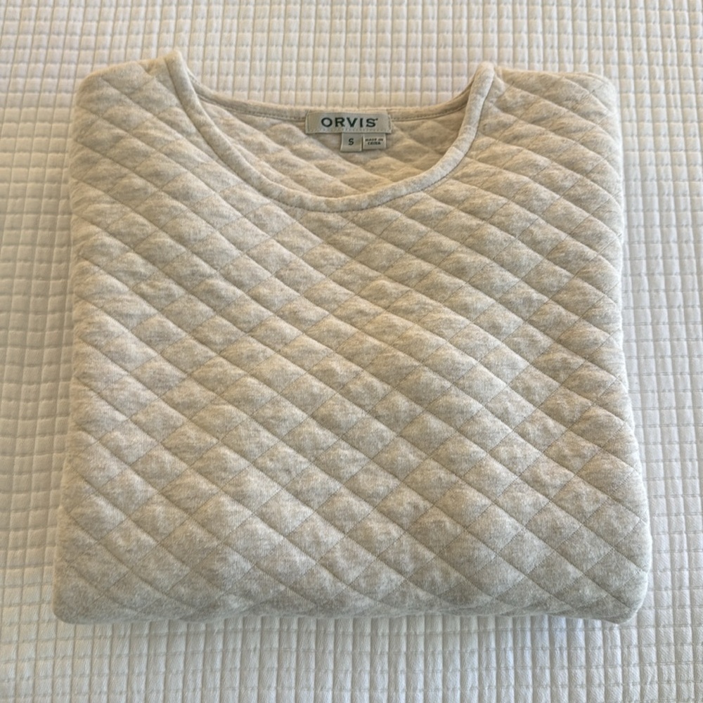 Orvis Quilted Pullover Sweatshirt Size Small - Picture 9 of 9